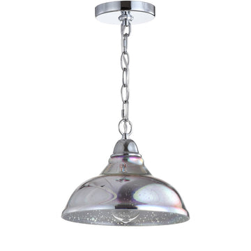 Nira 9.75" Adjustable 3D Color Burst Glass/Metal Pendant - JONATHAN Y